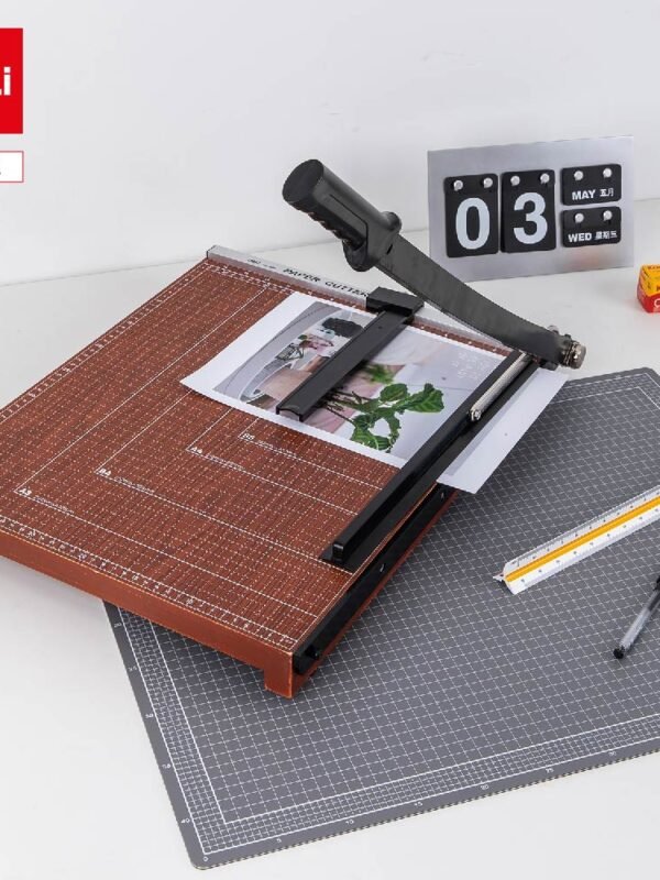 ديلي مقطع ورق سكين معدن - طبلية قياس A3 - مقبض وقفل حماية - بني - E8002